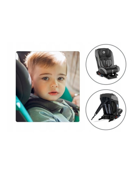 BN-LO-SANDER_GREY,Lionelo - Scaun auto Sander Spatar reglabil, Forward-Facing sau Rear-Facing, Pozitie de somn, 0-36 Kg, Cu Isof