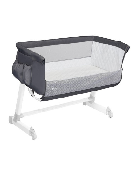 BN-LO-THEO_Dark_Grey,Lionelo - Patut co-sleeper Theo 2 in 1, Cu setare unghiulara, Reglabil in 5 pozitii pe inaltime, Conform cu