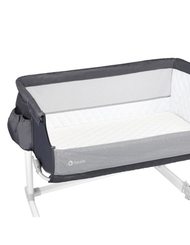 BN-LO-THEO_Dark_Grey,Lionelo - Patut co-sleeper Theo 2 in 1, Cu setare unghiulara, Reglabil in 5 pozitii pe inaltime, Conform cu