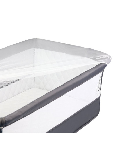 BN-LO-THEO_Dark_Grey,Lionelo - Patut co-sleeper Theo 2 in 1, Cu setare unghiulara, Reglabil in 5 pozitii pe inaltime, Conform cu