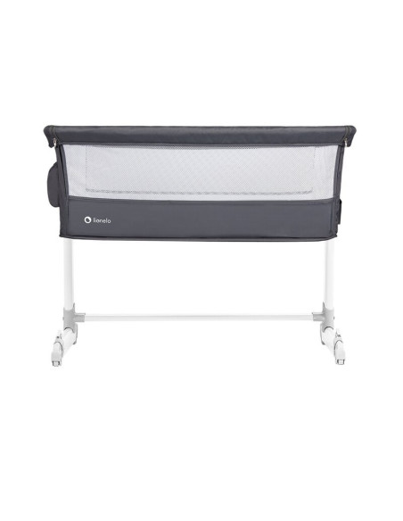 BN-LO-THEO_Dark_Grey,Lionelo - Patut co-sleeper Theo 2 in 1, Cu setare unghiulara, Reglabil in 5 pozitii pe inaltime, Conform cu