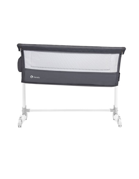 BN-LO-THEO_Dark_Grey,Lionelo - Patut co-sleeper Theo 2 in 1, Cu setare unghiulara, Reglabil in 5 pozitii pe inaltime, Conform cu