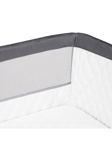 BN-LO-THEO_Dark_Grey,Lionelo - Patut co-sleeper Theo 2 in 1, Cu setare unghiulara, Reglabil in 5 pozitii pe inaltime, Conform cu