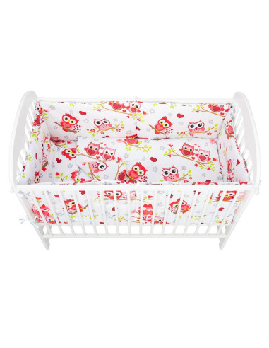 BN-BN139,BabyNeeds - Lenjerie patut 5 piese, Cu doua protectii laterale, Pernuta, Plapumioara, Cearceaf, Din bumbac, Pentru patu