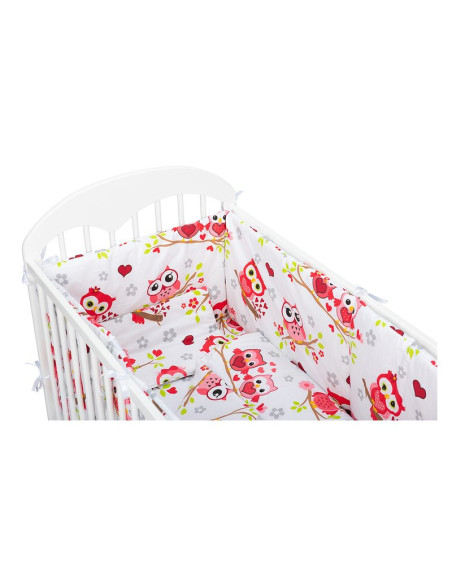 BN-BN139,BabyNeeds - Lenjerie patut 5 piese, Cu doua protectii laterale, Pernuta, Plapumioara, Cearceaf, Din bumbac, Pentru patu