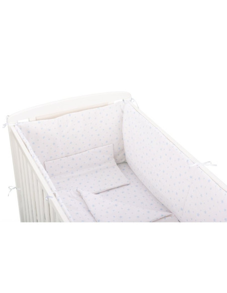 BN-BN154,BabyNeeds - Lenjerie patut 5 piese, Cu doua protectii laterale, Pernuta, Plapumioara, Cearceaf, Din bumbac, Pentru patu