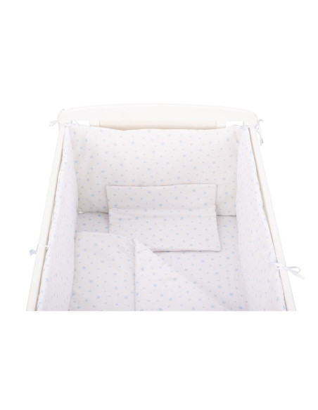 BN-BN154,BabyNeeds - Lenjerie patut 5 piese, Cu doua protectii laterale, Pernuta, Plapumioara, Cearceaf, Din bumbac, Pentru patu