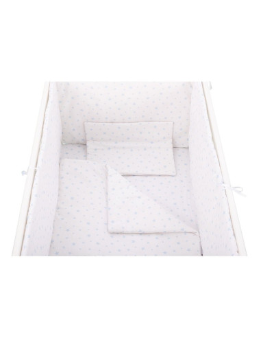 BN-BN154,BabyNeeds - Lenjerie patut 5 piese, Cu doua protectii laterale, Pernuta, Plapumioara, Cearceaf, Din bumbac, Pentru patu