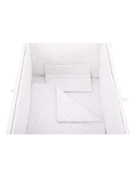 BN-BN154,BabyNeeds - Lenjerie patut 5 piese, Cu doua protectii laterale, Pernuta, Plapumioara, Cearceaf, Din bumbac, Pentru patu