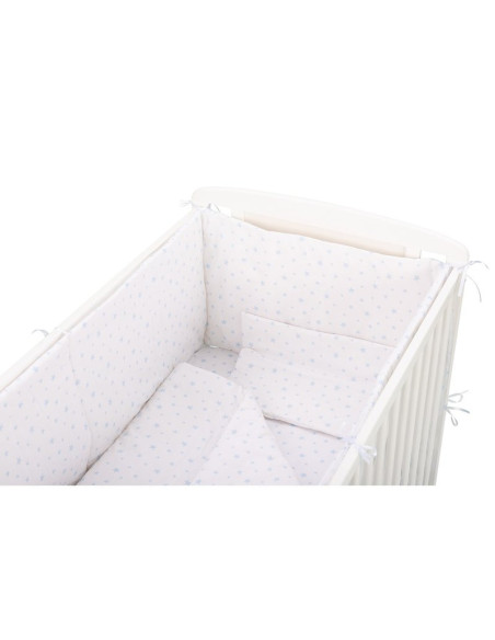 BN-BN154,BabyNeeds - Lenjerie patut 5 piese, Cu doua protectii laterale, Pernuta, Plapumioara, Cearceaf, Din bumbac, Pentru patu