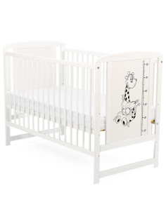 BN-BOTIMG01AL,BabyNeeds - Patut din lemn Timmi Girafa 120x60 cm, Din lemn de pin si mdf, Stabil si rezistent, Inaltime saltea re