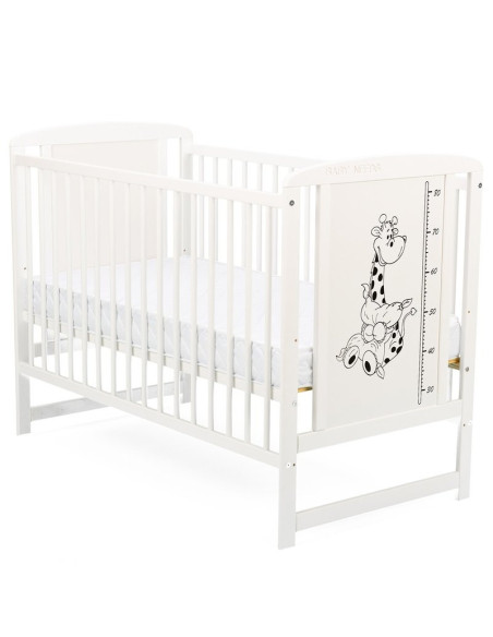 BN-BOTIMG01AL,BabyNeeds - Patut din lemn Timmi Girafa 120x60 cm, Din lemn de pin si mdf, Stabil si rezistent, Inaltime saltea re