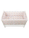 BN-BN158,BabyNeeds - Lenjerie patut 5 piese, Cu doua protectii laterale, Pernuta, Plapumioara, Cearceaf, Din bumbac, Pentru patu
