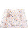 BN-BN158,BabyNeeds - Lenjerie patut 5 piese, Cu doua protectii laterale, Pernuta, Plapumioara, Cearceaf, Din bumbac, Pentru patu