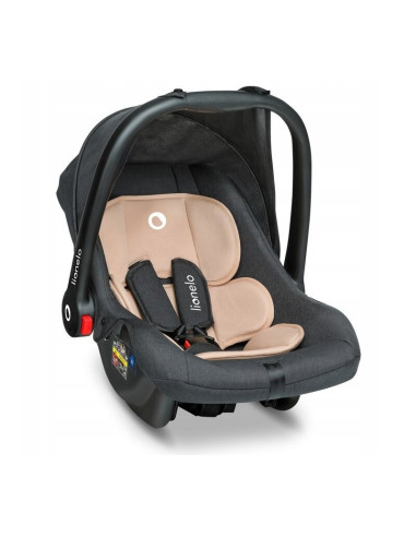 BN-LO-NOAPLUS_SAND,Lionelo - Scaun auto Noa Plus Sand, 0-13 Kg, Cu maner reglabil, Cu husa de picioare, Cu capotina, Cu saltelut