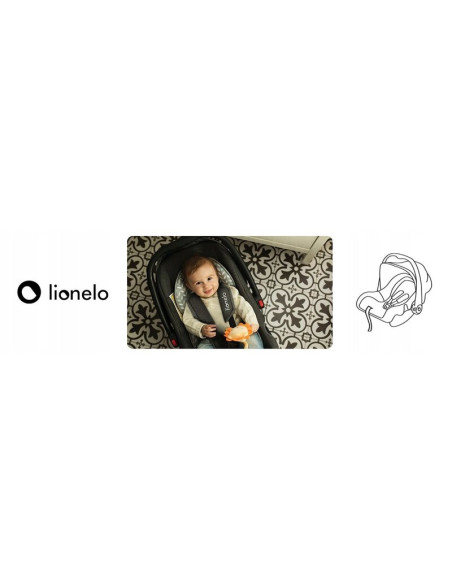 BN-LO-NOAPLUS_GREY_SCANDI,Lionelo - Scaun auto Noa Plus Scandi, 0-13 Kg, Cu maner reglabil, Cu husa de picioare, Cu capotina, Cu