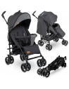 BN-LO-IRMA_BLACK/DARKGREY,Lionelo - Carucior sport Irma, Cu husa de picioare, Cu plasa de tantari, Conform cu standardul europea