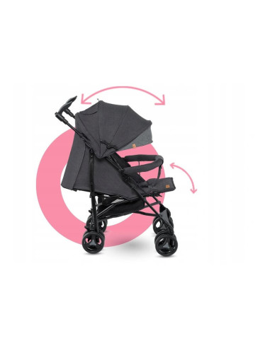 BN-LO-IRMA_BLACK/DARKGREY,Lionelo - Carucior sport Irma, Cu husa de picioare, Cu plasa de tantari, Conform cu standardul europea
