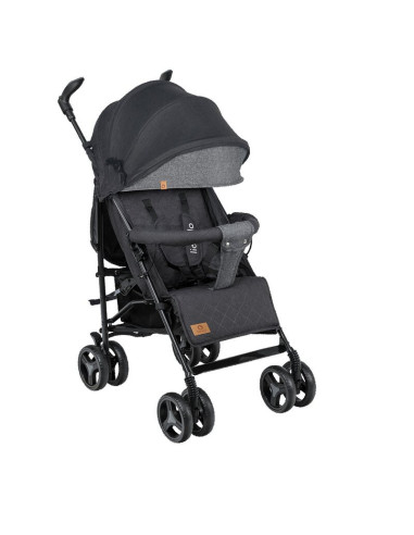 BN-LO-IRMA_BLACK/DARKGREY,Lionelo - Carucior sport Irma, Cu husa de picioare, Cu plasa de tantari, Conform cu standardul europea