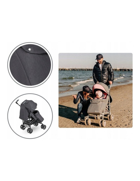 BN-LO-IRMA_BLACK/DARKGREY,Lionelo - Carucior sport Irma, Cu husa de picioare, Cu plasa de tantari, Conform cu standardul europea