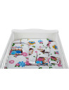 BN-BN182,BabyNeeds - Lenjerie patut 3 piese, Cu pernuta, Plapumioara, Cearceaf, Din bumbac, Pentru patut 140x70 cm, Bufnitele ve