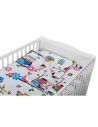 BN-BN182,BabyNeeds - Lenjerie patut 3 piese, Cu pernuta, Plapumioara, Cearceaf, Din bumbac, Pentru patut 140x70 cm, Bufnitele ve