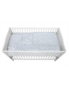 BN-BN184,Babyneeds - Lenjerie patut 3 piese, Cu pernuta, Plapumioara, Cearceaf, Din bumbac, Pentru patut 140x70 cm, Alb cu stelu