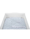 BN-BN184,Babyneeds - Lenjerie patut 3 piese, Cu pernuta, Plapumioara, Cearceaf, Din bumbac, Pentru patut 140x70 cm, Alb cu stelu