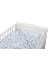 BN-BN184,Babyneeds - Lenjerie patut 3 piese, Cu pernuta, Plapumioara, Cearceaf, Din bumbac, Pentru patut 140x70 cm, Alb cu stelu