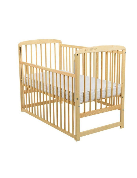 BN-BOOLA8CM03NT,BabyNeeds - Patut din lemn Ola 120x60 cm, Cu laterala culisanta, Din lemn de pin, Stabil si rezistent, Inaltime 