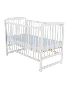 BN-BOOLA8CM03AL,BabyNeeds - Patut din lemn Ola 120x60 cm, Cu laterala culisanta, Din lemn de pin, Stabil si rezistent, Inaltime  2