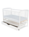 BN-BOOLA8CM02AL,BabyNeeds - Patut din lemn Ola 120x60 cm, Cu sertar cu capac, Din lemn de pin si mdf, Stabil si rezistent, Inalt