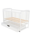 BN-BOOLA8CM02AL,BabyNeeds - Patut din lemn Ola 120x60 cm, Cu sertar cu capac, Din lemn de pin si mdf, Stabil si rezistent, Inalt