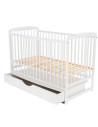 BN-BOOLA8CM02AL,BabyNeeds - Patut din lemn Ola 120x60 cm, Cu sertar cu capac, Din lemn de pin si mdf, Stabil si rezistent, Inalt