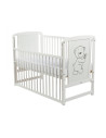 BN-BOTIM8CM03AL,BabyNeeds - Patut din lemn Timmi 120x60 cm, Cu laterala culisanta, Din lemn de pin si mdf, Stabil si rezistent, 