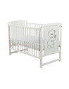 BN-BOTIM8CM03AL,BabyNeeds - Patut din lemn Timmi 120x60 cm, Cu laterala culisanta, Din lemn de pin si mdf, Stabil si rezistent, 