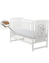 BN-BOTIM8CM01AL,BabyNeeds - Patut din lemn Timmi 120x60 cm, Din lemn de pin si mdf, Stabil si rezistent, Inaltime saltea reglabi