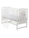 BN-BOTIM8CM01AL,BabyNeeds - Patut din lemn Timmi 120x60 cm, Din lemn de pin si mdf, Stabil si rezistent, Inaltime saltea reglabi