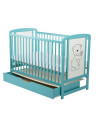 BN-BOTIM8CM02MIN,BabyNeeds - Patut din lemn Timmi 120x60 cm, Cu sertar cu capac, Din lemn de pin si mdf, Stabil si rezistent, In