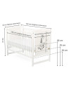 BN-BOTIMG8CM01AL,BabyNeeds - Patut din lemn Timmi Girafa 120x60 cm, Din lemn de pin si mdf, Stabil si rezistent, Inaltime saltea