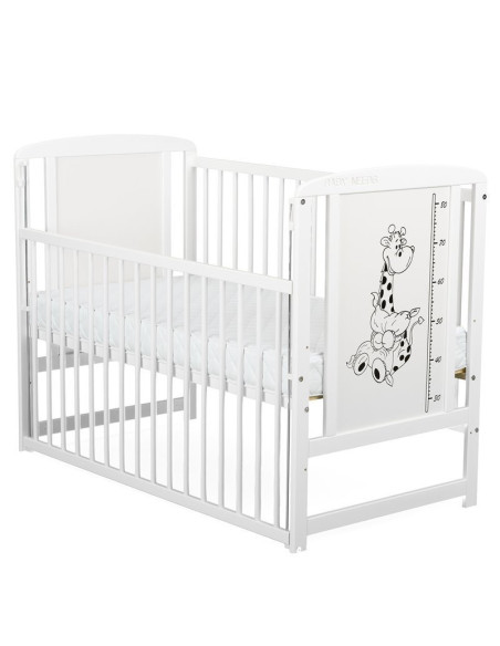 BN-BOTIMG8CM03AL,BabyNeeds - Patut din lemn Timmi Girafa 120x60 cm, Cu laterala culisanta, Din lemn de pin si mdf, Stabil si rez