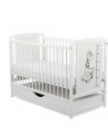 BN-BOTIMG8CM02AL,BabyNeeds - Patut din lemn Timmi Girafa 120x60 cm, Cu sertar cu capac, Din lemn de pin si mdf, Stabil si rezist