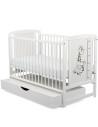 BN-BOTIMG8CM02AL,BabyNeeds - Patut din lemn Timmi Girafa 120x60 cm, Cu sertar cu capac, Din lemn de pin si mdf, Stabil si rezist