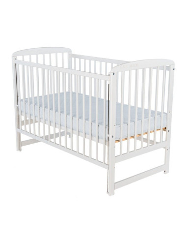 BN-BOOLA12CM03AL,BabyNeeds - Patut din lemn Ola 120x60 cm, Cu laterala culisanta, Din lemn de pin, Stabil si rezistent, Inaltime