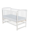 BN-BOOLA12CM03AL,BabyNeeds - Patut din lemn Ola 120x60 cm, Cu laterala culisanta, Din lemn de pin, Stabil si rezistent, Inaltime