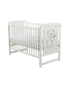 BN-BOTIM12CM03AL,BabyNeeds - Patut din lemn Timmi 120x60 cm, Cu laterala culisanta, Din lemn de pin si mdf, Stabil si rezistent, 2