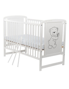 BN-BOTIM12CM01AL,BabyNeeds - Patut din lemn Timmi 120x60 cm, Din lemn de pin si mdf, Stabil si rezistent, Inaltime saltea reglab 2