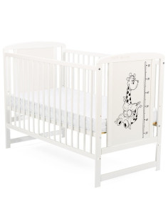 BN-BOTIMG12CM01AL,BabyNeeds - Patut din lemn Timmi Girafa 120x60 cm, Din lemn de pin si mdf, Stabil si rezistent, Inaltime salte 2