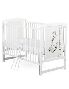 BN-BOTIMG12CM03AL,BabyNeeds - Patut din lemn Timmi Girafa 120x60 cm, Cu laterala culisanta, Din lemn de pin si mdf, Stabil si re 2