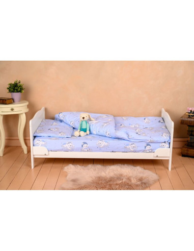 BN-BONAD12CM01AL,BabyNeeds - Patut din lemn Nadia transformabil pentru bebe si junior, 140x70 cm, Din lemn de pin si mdf, Stabil